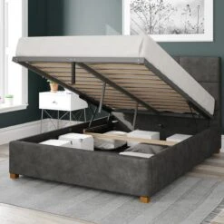 Caine Kimyo Ottoman Bed Frame, Linen 33 Caine Kimyo Ottoman Bed Frame, Linen -Home Luxe Studio 30852097 alt01