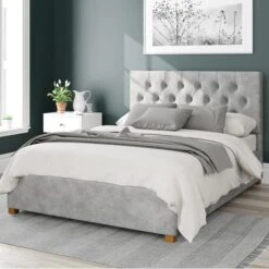 Olivier Kimiyo Linen Ottoman Bed Frame -Home Luxe Studio 30852409