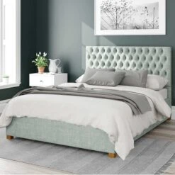 Monroe Pure Pastel Cotton Ottoman Bed Frame 40 Monroe Pure Pastel Cotton Ottoman Bed Frame -Home Luxe Studio 30852679