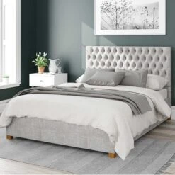 Monroe Pure Pastel Cotton Ottoman Bed Frame 24 Monroe Pure Pastel Cotton Ottoman Bed Frame -Home Luxe Studio 30852692