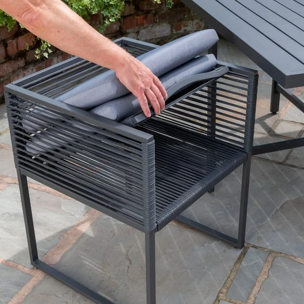 Sheringham Rope 4 Seater Cube Dining Set 6 Sheringham Rope 4 Seater Cube Dining Set - Image 4