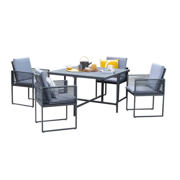 Sheringham Rope 4 Seater Cube Dining Set 10 Sheringham Rope 4 Seater Cube Dining Set - Image 8
