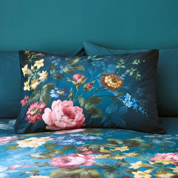 Arabella Blue Floral Luxury Velvet Duvet Cover & Pillowcase Set 20 Arabella Blue Floral Luxury Velvet Duvet Cover & Pillowcase Set - Image 18