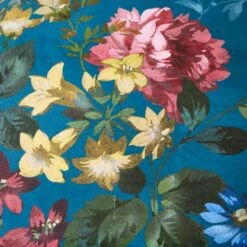Arabella Blue Floral Luxury Velvet Duvet Cover & Pillowcase Set 35 Arabella Blue Floral Luxury Velvet Duvet Cover & Pillowcase Set -Home Luxe Studio 30854982 alt03