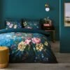 Arabella Blue Floral Luxury Velvet Duvet Cover & Pillowcase Set 2 Arabella Blue Floral Luxury Velvet Duvet Cover & Pillowcase Set -Home Luxe Studio 30854984