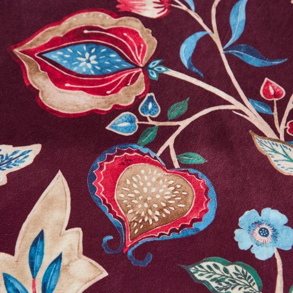 Delilah Purple Floral Fruit Tree Luxury Velvet Duvet Cover & Pillowcase Set 9 Delilah Purple Floral Fruit Tree Luxury Velvet Duvet Cover & Pillowcase Set - Image 7