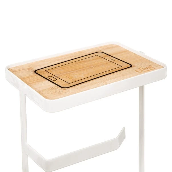 Modern Toilet Roll Holder With Shelf 4 Modern Toilet Roll Holder With Shelf - Image 2