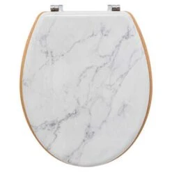 Lea Marble Effect Toilet Seat -Home Luxe Studio 30856919