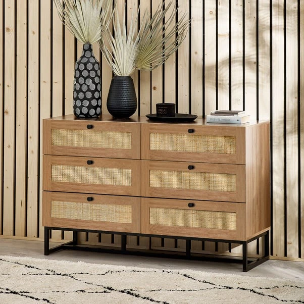 Hollis 6 Drawer Chest, Oak 3 Hollis 6 Drawer Chest, Oak