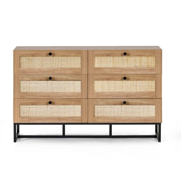 Hollis 6 Drawer Chest, Oak 4 Hollis 6 Drawer Chest, Oak - Image 2