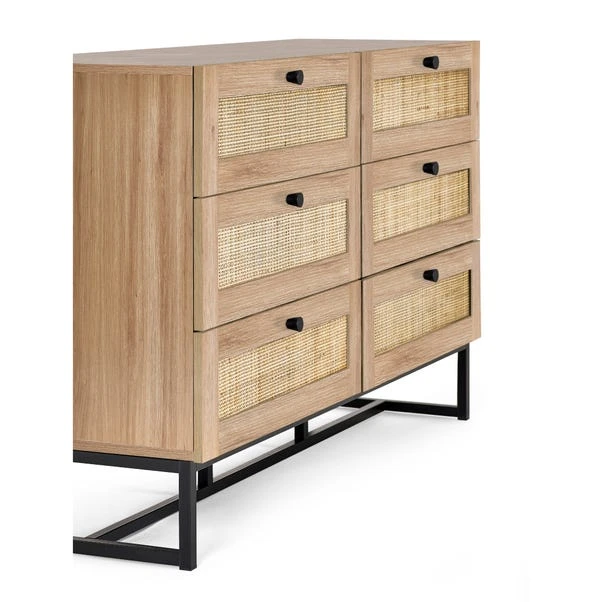 Hollis 6 Drawer Chest, Oak 5 Hollis 6 Drawer Chest, Oak - Image 3