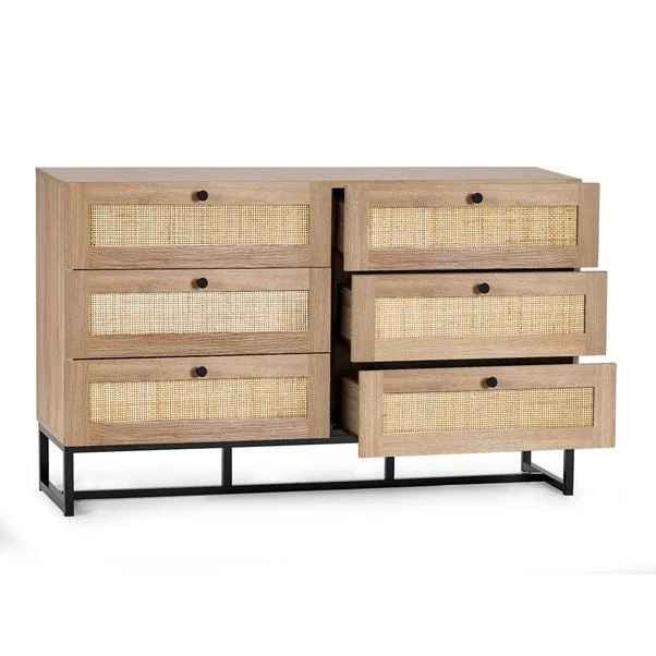 Hollis 6 Drawer Chest, Oak 6 Hollis 6 Drawer Chest, Oak - Image 4