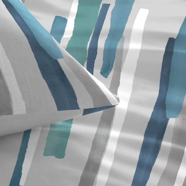 Fusion Clifton Duvet Cover And Pillowcase Set Teal 10 Fusion Clifton Duvet Cover And Pillowcase Set Teal - Image 8