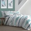 Fusion Clifton Duvet Cover And Pillowcase Set Teal 2 Fusion Clifton Duvet Cover And Pillowcase Set Teal -Home Luxe Studio 30858326