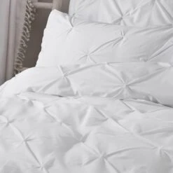 Serene Lara Duvet Cover & Pillowcase Set White 23 Serene Lara Duvet Cover & Pillowcase Set White -Home Luxe Studio 30858490 alt01