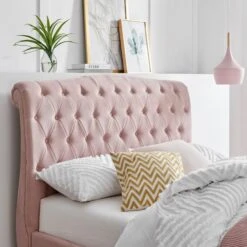 Rosa Bed Frame, Velvet -Home Luxe Studio 30858827 alt02