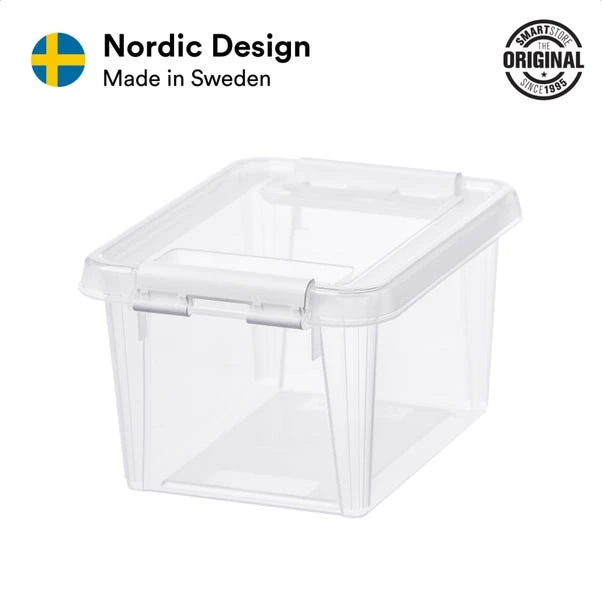 SmartStore Home 1.5L Set Of 8 Storage Boxes, Clear 4 SmartStore Home 1.5L Set Of 8 Storage Boxes, Clear - Image 2