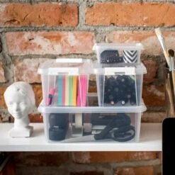 SmartStore Home 1.5L Set Of 8 Storage Boxes, Clear 9 SmartStore Home 1.5L Set Of 8 Storage Boxes, Clear -Home Luxe Studio 30859468 alt02