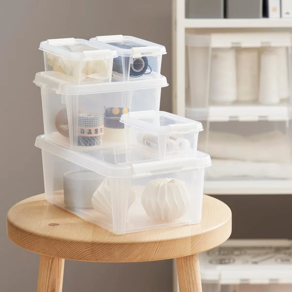 SmartStore Home 1.5L Set Of 8 Storage Boxes, Clear 6 SmartStore Home 1.5L Set Of 8 Storage Boxes, Clear - Image 4
