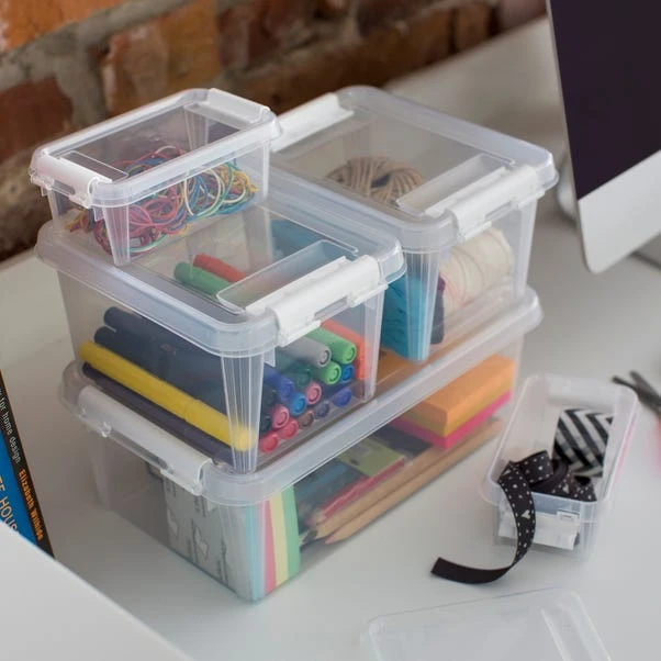 SmartStore Home 1.5L Set Of 8 Storage Boxes, Clear 7 SmartStore Home 1.5L Set Of 8 Storage Boxes, Clear - Image 5