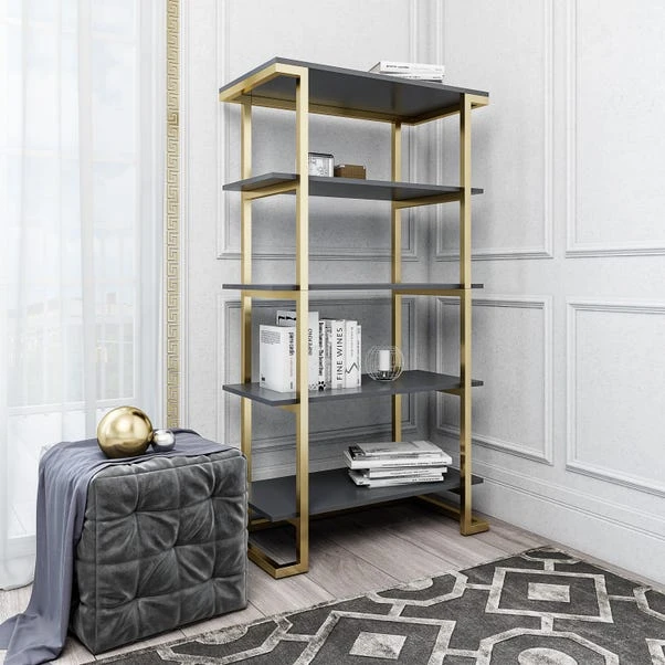 Cosmo Living Camila 5 Shelf Bookcase 4 Cosmo Living Camila 5 Shelf Bookcase - Image 2