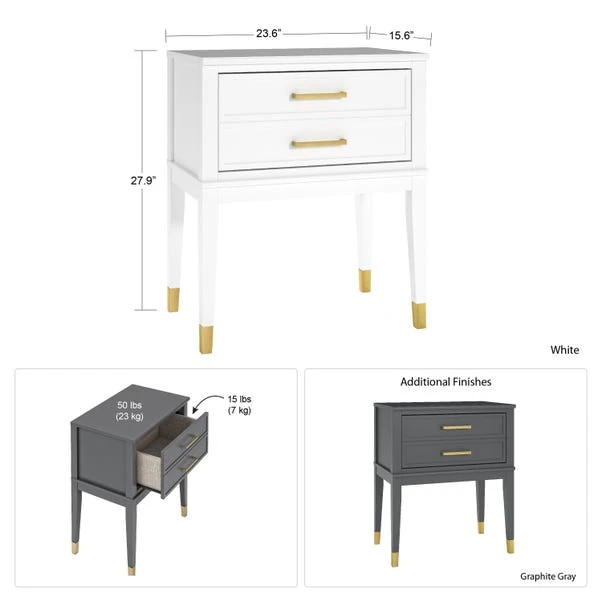 Cosmo Living Westerleigh 1 Drawer Bedside Table 11 Cosmo Living Westerleigh 1 Drawer Bedside Table - Image 9
