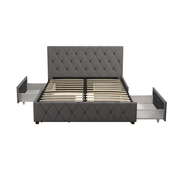 Cosmo Living Elizabeth Bed Frame, Linen 8 Cosmo Living Elizabeth Bed Frame, Linen - Image 6