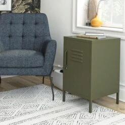 Bradford Metal Locker End Table -Home Luxe Studio 30860018 alt02