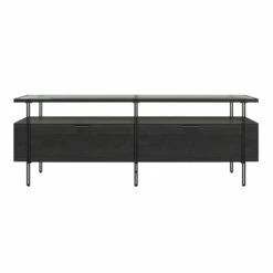 Wainwright TV Unit, Black Oak For TVs Up To 60"