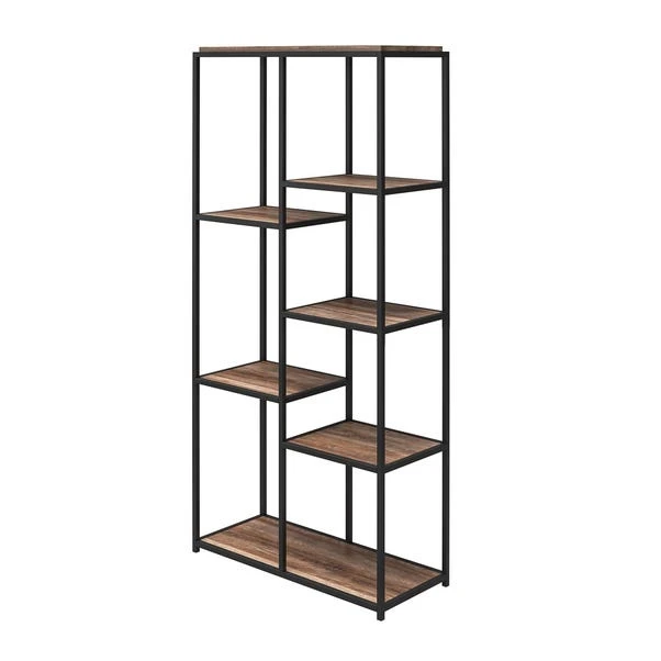 Quincy 5 Shelf Bookcase, Weathered Oak 9 Quincy 5 Shelf Bookcase, Weathered Oak - Image 7
