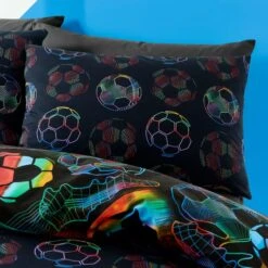 Bright Football Duvet Cover And Pillowcase Set 23 Bright Football Duvet Cover And Pillowcase Set -Home Luxe Studio 30861098 alt03