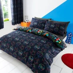 Bright Football Duvet Cover And Pillowcase Set 16 Bright Football Duvet Cover And Pillowcase Set -Home Luxe Studio 30861099 alt02