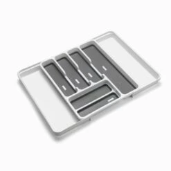 Addis White & Grey Extendable Drawer Organiser 9 Addis White & Grey Extendable Drawer Organiser -Home Luxe Studio 30861768 alt03