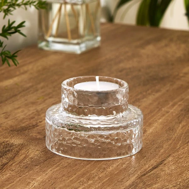 Mottled Glass Tealight Holder 4 Mottled Glass Tealight Holder - Image 2