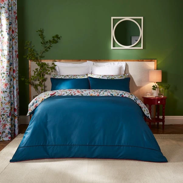 Dorma Modern Romance Vintage Blue 100% Cotton Duvet Cover & Pillowcase Set 17 Dorma Modern Romance Vintage Blue 100% Cotton Duvet Cover & Pillowcase Set - Image 15