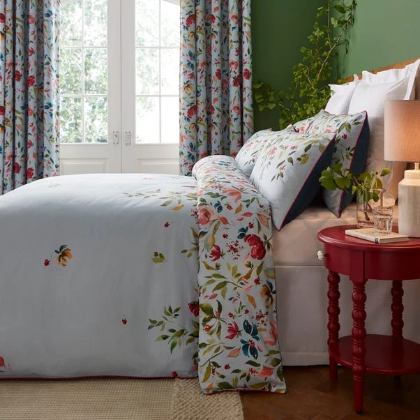 Dorma Modern Romance Vintage Blue 100% Cotton Duvet Cover & Pillowcase Set 18 Dorma Modern Romance Vintage Blue 100% Cotton Duvet Cover & Pillowcase Set - Image 16