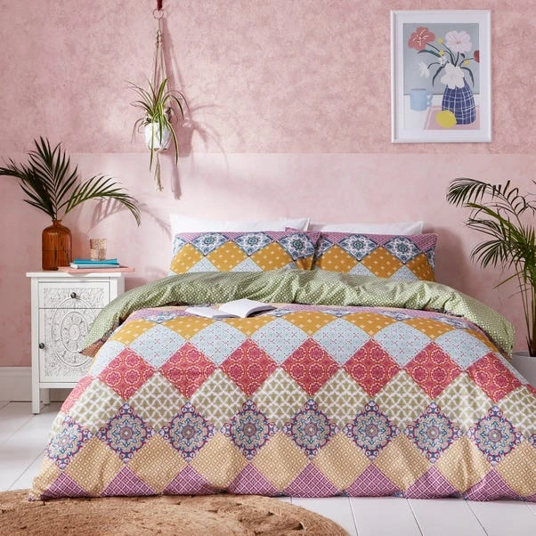 Global Patchwork Duvet Cover And Pillowcase Set 3 Global Patchwork Duvet Cover And Pillowcase Set