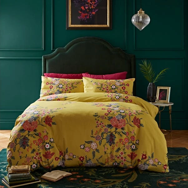 Tiverton Floral Trail Cotton Sateen Duvet Cover And Pillowcase Set 11 Tiverton Floral Trail Cotton Sateen Duvet Cover And Pillowcase Set - Image 9