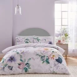 Tansy Floral Cotton Sateen Duvet Cover And Pillowcase Set -Home Luxe Studio 30862378