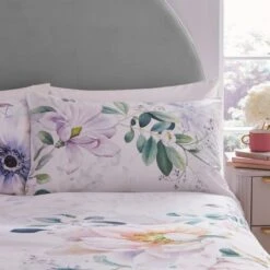 Tansy Floral Cotton Sateen Duvet Cover And Pillowcase Set -Home Luxe Studio 30862380 alt02