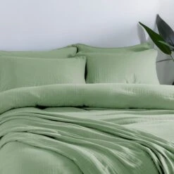 Cotton Muslin Duvet Cover And Pillowcase Set 41 Cotton Muslin Duvet Cover And Pillowcase Set -Home Luxe Studio 30862415 alt01