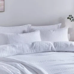 Cotton Muslin Duvet Cover And Pillowcase Set 30 Cotton Muslin Duvet Cover And Pillowcase Set -Home Luxe Studio 30862430 alt02