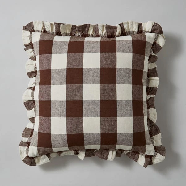 Frilled Check Cushion Pinecone 4 Frilled Check Cushion Pinecone - Image 2