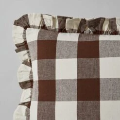 Frilled Check Cushion Pinecone 8 Frilled Check Cushion Pinecone -Home Luxe Studio 30864075 alt02