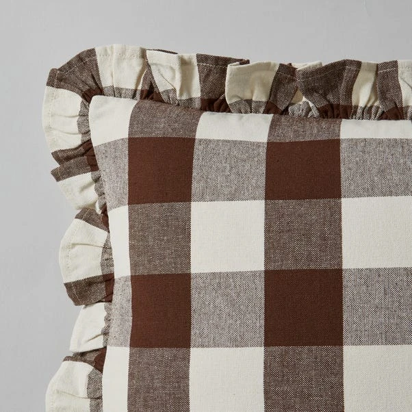 Frilled Check Cushion Pinecone 5 Frilled Check Cushion Pinecone - Image 3