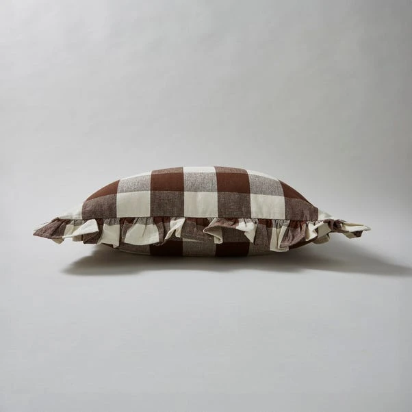 Frilled Check Cushion Pinecone 6 Frilled Check Cushion Pinecone - Image 4