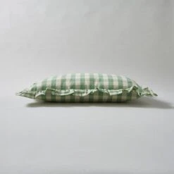 Frilled Gingham Cushion Green 10 Frilled Gingham Cushion Green -Home Luxe Studio 30864076 alt03