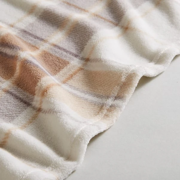 Printed Check Fleece Throw 10 Printed Check Fleece Throw - Image 8