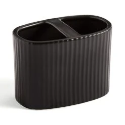 Ceramic Ribbed Electric Toothbrush Holder -Home Luxe Studio 30864814 alt02