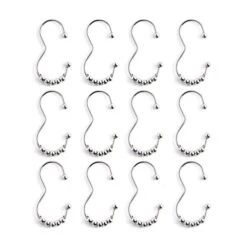 Pack Of 12 3-Shaped Shower Curtain Rings 13 Pack Of 12 3-Shaped Shower Curtain Rings -Home Luxe Studio 30864817 alt02